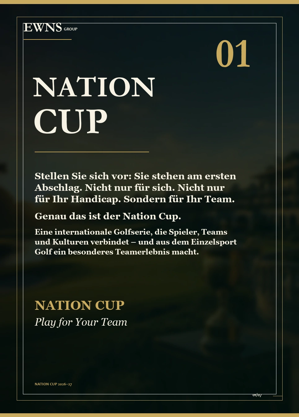 Nation Cup 2026–27, deutsche Ausgabe, Titelseite
