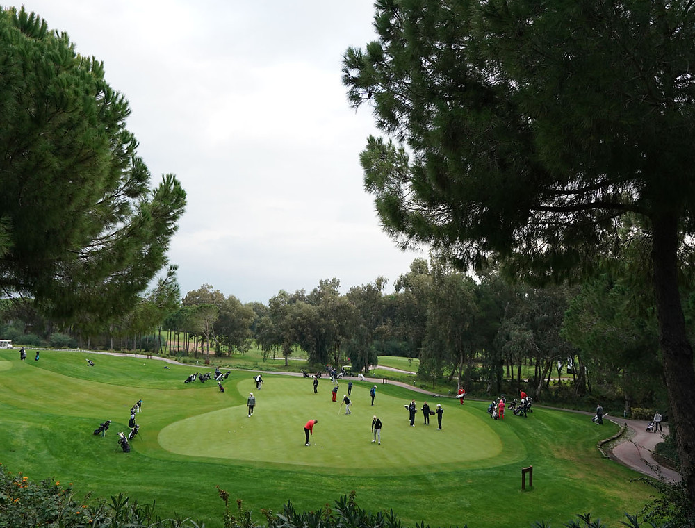 Golf event field and sponsor environment